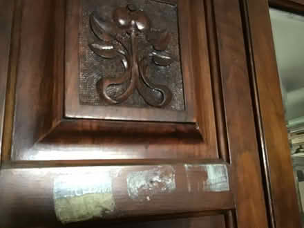 Photo of free Old mahogany wardrobe (March PE15) #4