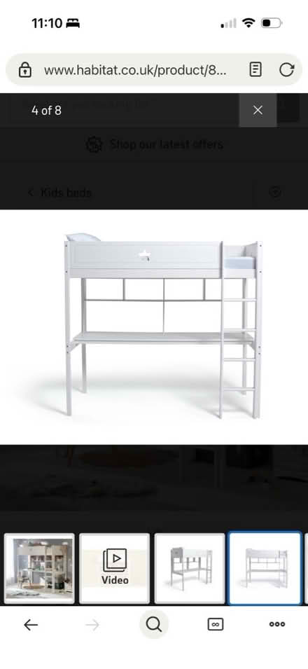 Photo of free Habitat High sleeper bed with desk (TN23) #4