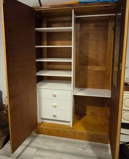 Photo of free Wooden 2-Door Wardrobe – Must Collect by 21st March (Petersfield Ward CB1) #2