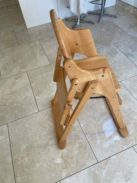 Photo of free Wooden baby high chair (Sm69nf) #3