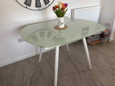 Photo of free White Glass Dining Table (Acle NR13) #2