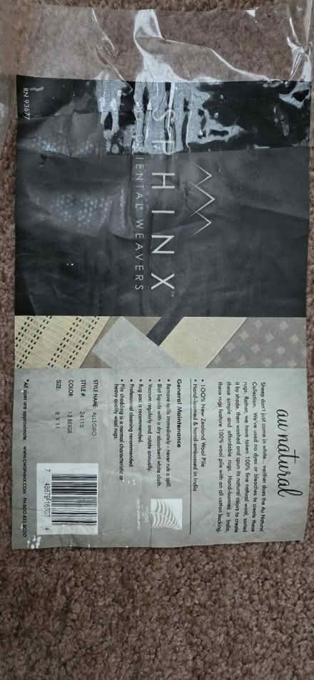 Photo of free Wool 8x11 rug (Harbor Bay near fire station) #2