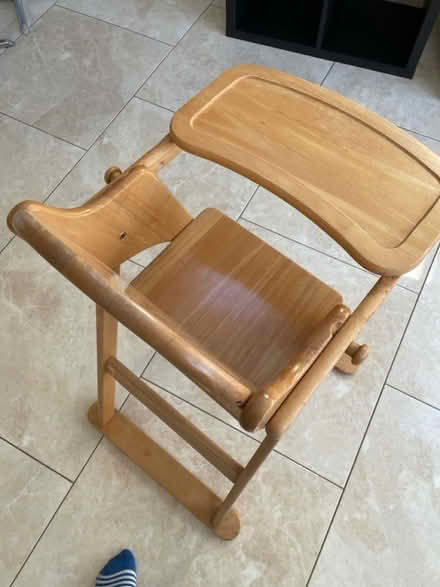 Photo of free Wooden baby high chair (Sm69nf) #1