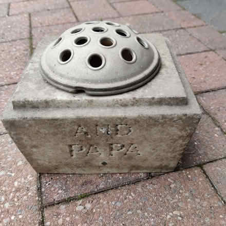 Photo of free Stone memorial with vase flower holder. (Chineham RG24) #1