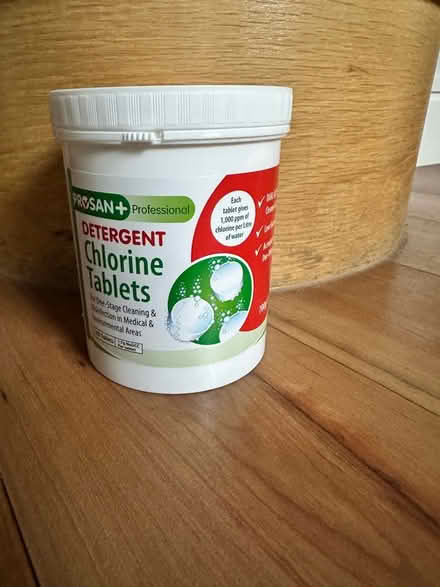 Photo of free 4 unopened tubs of detergent chlorine tablets (Camberley GU15) #1