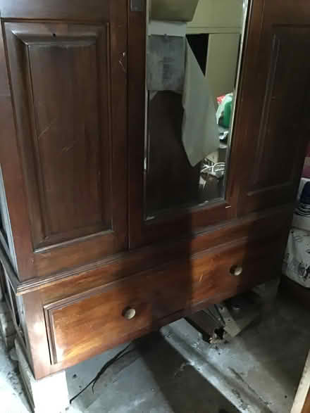 Photo of free Old mahogany wardrobe (March PE15) #1