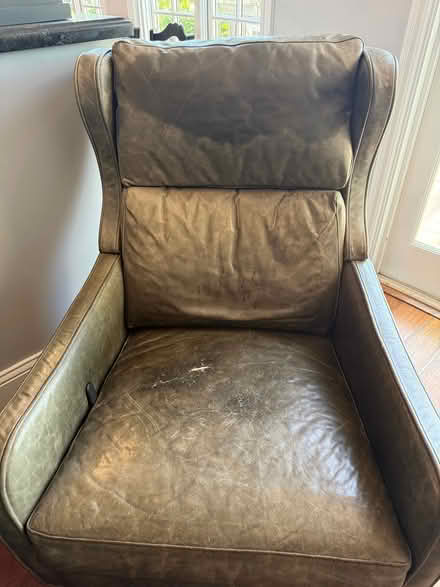 Photo of free Leather Chairs (2) ottoman (1) (Mira Vista /461 Carlston St) #2