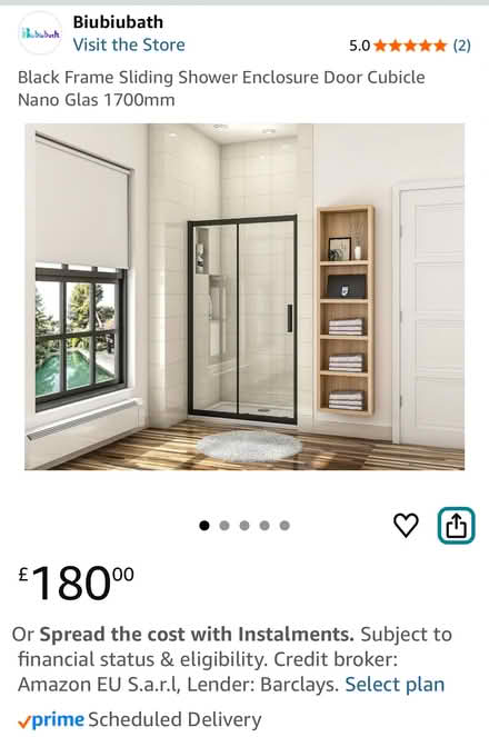 Photo of free Shower door and glass panel black frame (Shard End B34) #2