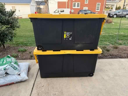 Photo of free 2 75 gallon storage totes (Charles Town, wv) #1