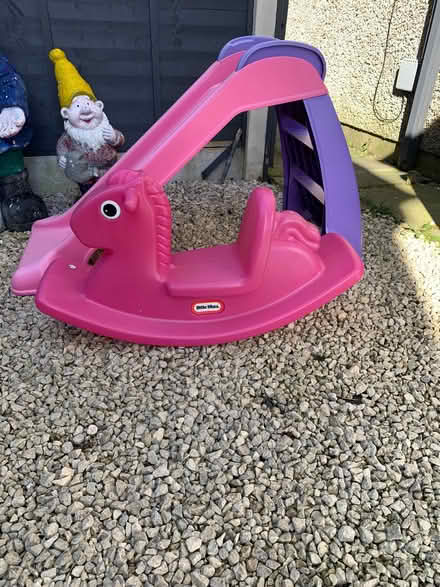 Photo of free Little tykes pink slide & rocking horse (Over Kellet LA6) #1