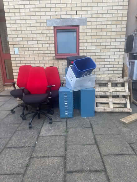 Photo of free Chairs. Cabinets, wooden pallets (West Dulwich, SE21) #1