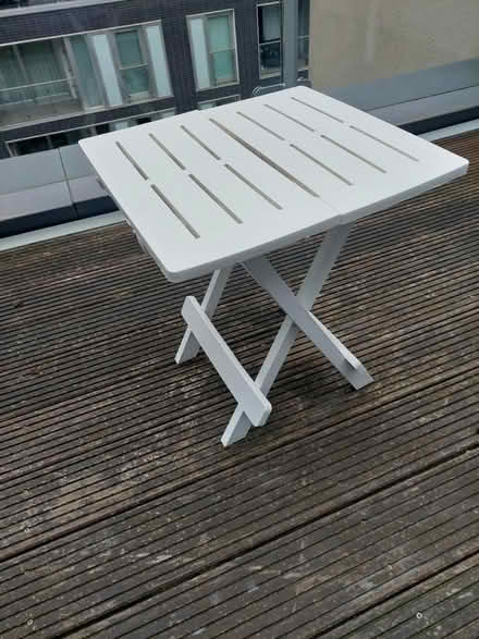 Photo of free Small folding patio side table (N1 Wenlock Road) #1