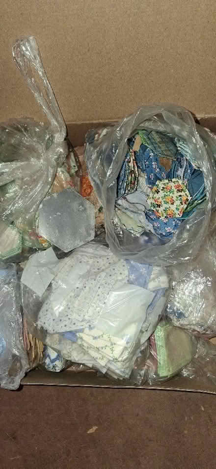 Photo of free Box of hexagons for patchwork. (Southam CV47) #1