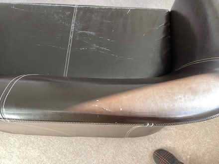 Photo of free Settee leather effect (Danbury CM3) #3