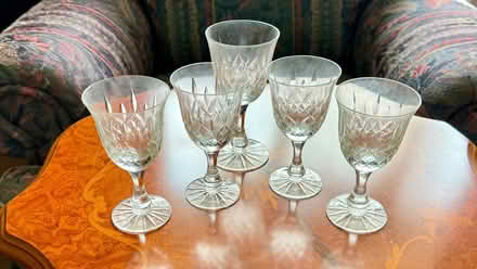 Photo of free 5 Cut Glass Wine Glasses (Haywards Heath RH16) #1