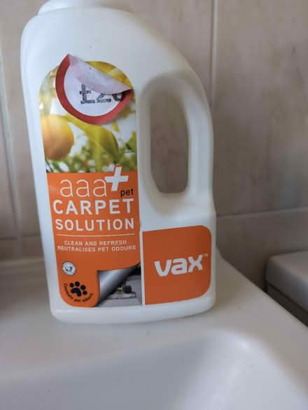 Photo of free 1.5 bottles of VAX carpet cleaner (BN43) #2