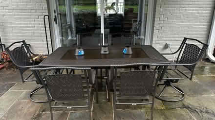 Photo of free Patio Table with 6 Chairs (6609 32nd place nw) #1