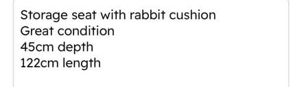 Photo of free Storage seat with cushion (Waddon) #4