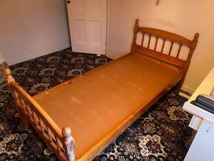 Photo of free Single bed frame (wooden) (Alsager ST7) #1