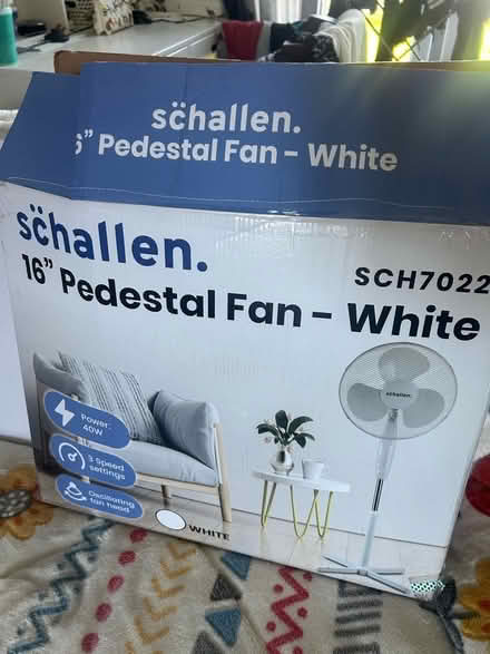Photo of free Pedestal fan - new (Burgess Hill RH15) #1