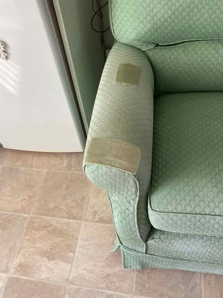 Photo of free Sage green 2 seater sofa and armchair . (Chesterfield S40) #3