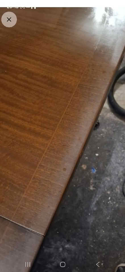 Photo of free Solid twin pedestal Regency style table with 8 chairs (Rubery B45) #3