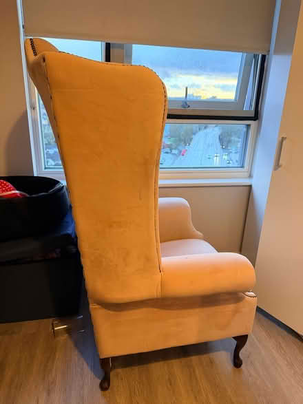 Photo of free Pink velvet armchair (CR0, Croydon High st.) #4