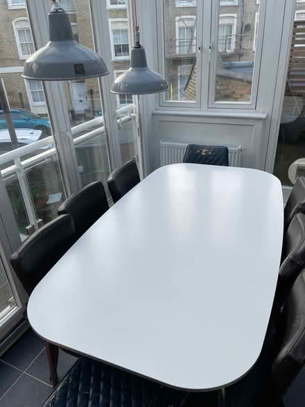 Photo of free 8 seater dining table w chrome legs (Queenstown Road SW8) #1