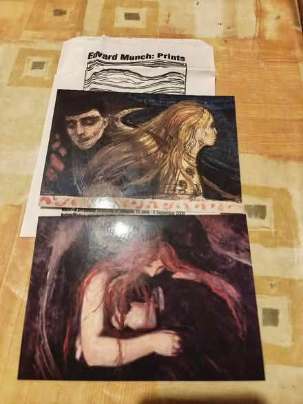 Photo of free Two postcards of Edvard Munch prints (Corstorphine EH12) #1
