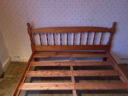 Photo of free Double bed frame (wooden) (Alsager ST7) #1