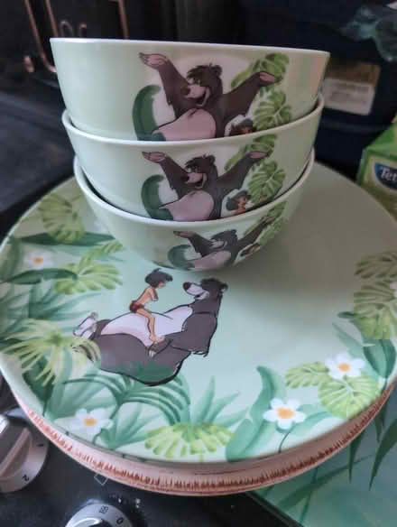 Photo of free Jungle book plates, 2 larger serving plates and bowls (Goffs Oak EN7) #1