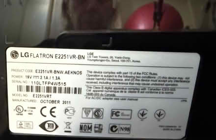 Photo of free LG screen and charger (KT2 Norbiton) #2