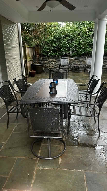 Photo of free Patio Table with 6 Chairs (6609 32nd place nw) #2