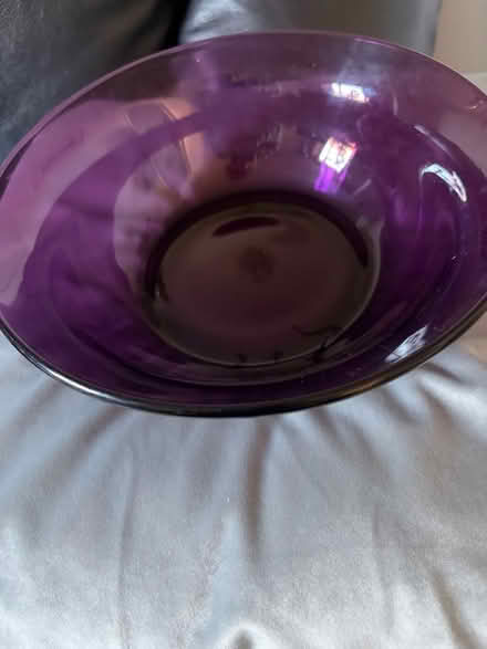 Photo of free Purple glass fruit bowl (Westbury BA13) #1