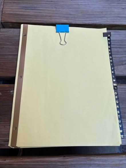 Photo of free Alphabetical binder tabs (Sunnyvale, near Homestead HS) #1