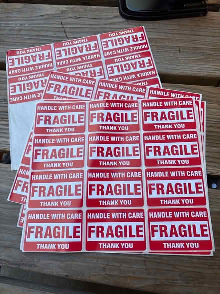 Photo of free « Fragile » stickers (Sunnyvale, near Homestead HS) #1