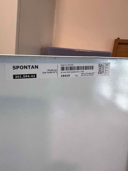 Photo of free IKEA white metal noticeboard (Teddington TW11) #2