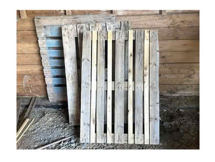 Photo of free 3 wooden pallets (Burley Gate HR1) #1