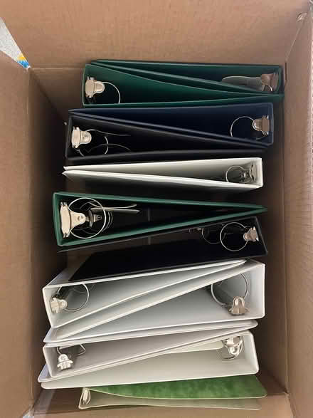 Photo of free 12 Assorted 3 Ring Binders (Tiburon - near Corte Madera) #1