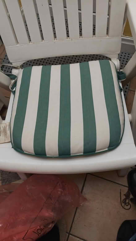 Photo of free White plastic garden chairs (WA5) #3