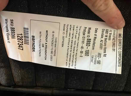 Photo of free King Size Bed and Boxspring (NW Tucson) #2