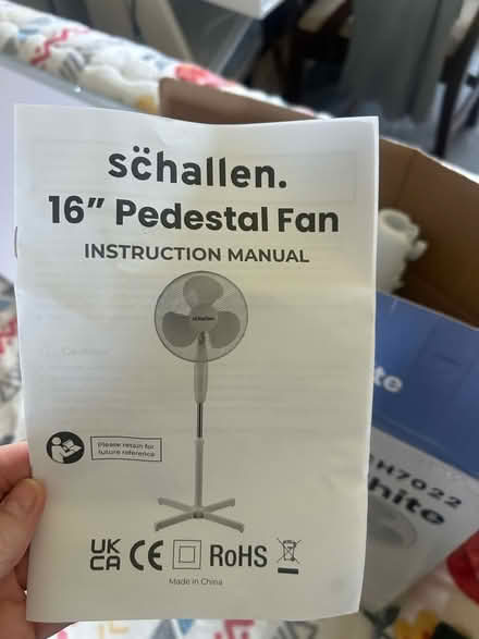 Photo of free Pedestal fan - new (Burgess Hill RH15) #3