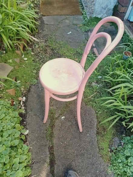 Photo of free Pink wooden chair for upcycling (St George BS5) #1