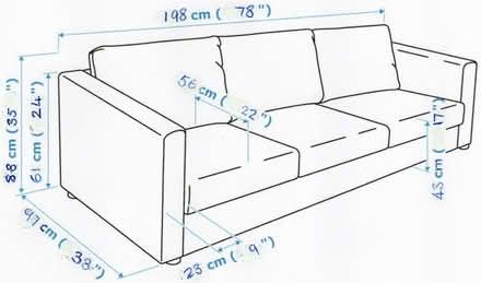 Photo of free Black leather 3 seater sofa (Lower Earley RG6) #4