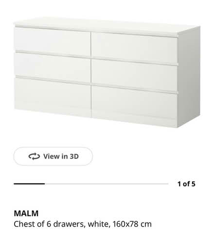 Photo of free IKEA MALM 6 drawers - 160x78x48 (Angel N1) #1