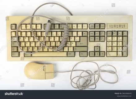 Photo of USB keyboard + mouse (white/gray) (SE8) #1