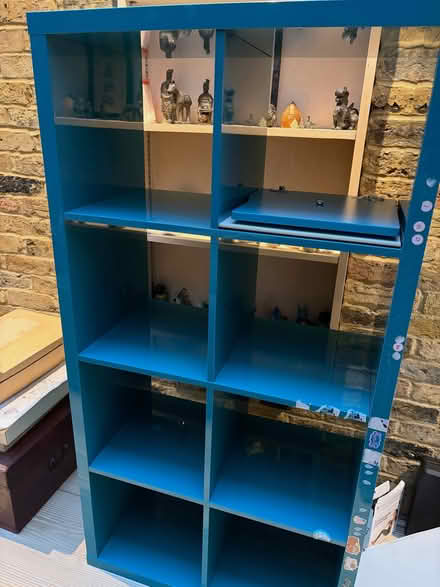 Photo of free Blue Storage Shelf with Drawers – 77×39×147 cm (Notting Hill W11) #1