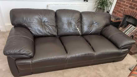 Photo of free Leather 3 seat sofa (Ewell Village KT17) #2