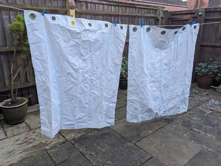 Photo of free 2x Habitat blackout curtains, 117x137cm each. (Caldecott OX14) #1