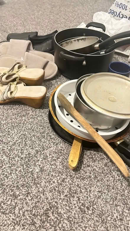 Photo of free Some pots , pans , chappals etc (Hanley ST1) #1